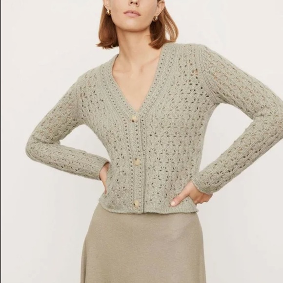 Vince Crochet Cardigan and Camisole Set - Picture 7 of 11